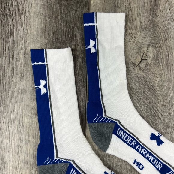 Under Armour Mens White/Blue Socks - Picture 5 of 8